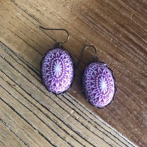 Vintage purple earrings